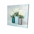 Fondo 16 x 16 in. Hydrangea Flowers In Blue Vases-Print on Canvas FO2790915